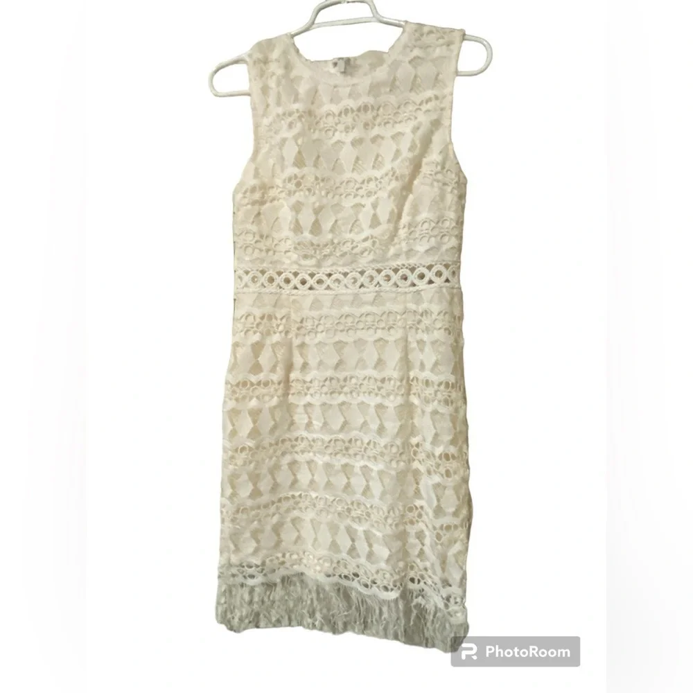 Lulus White Crochet Lace Sleeveless Bodycon Dress Size M - Picture 7 of 13
